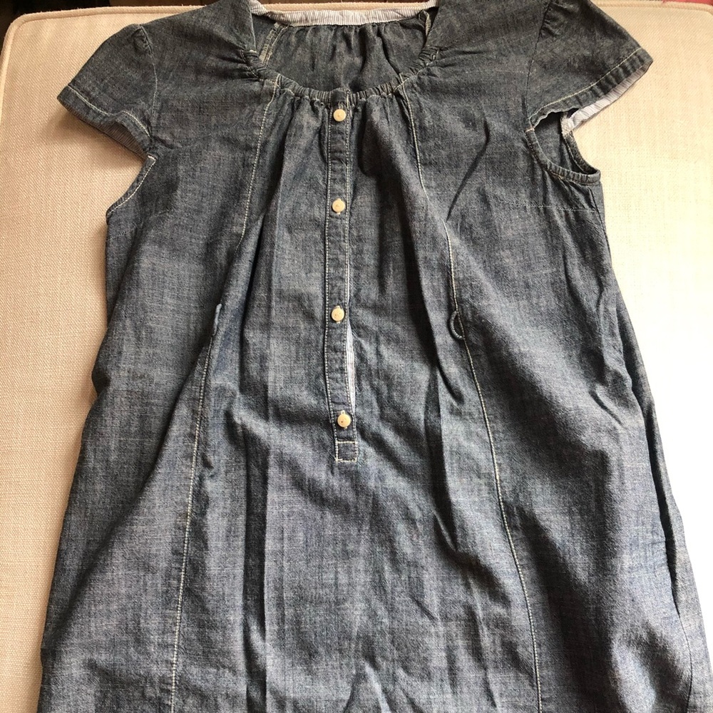 Grey button up dress